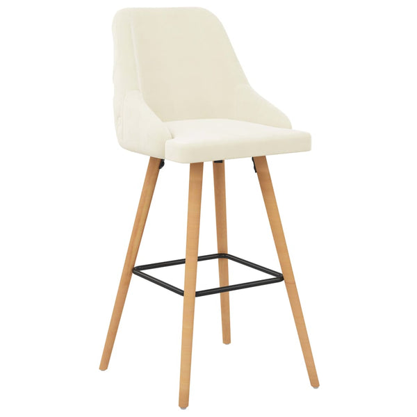 Bancos de bar 2 pcs veludo creme