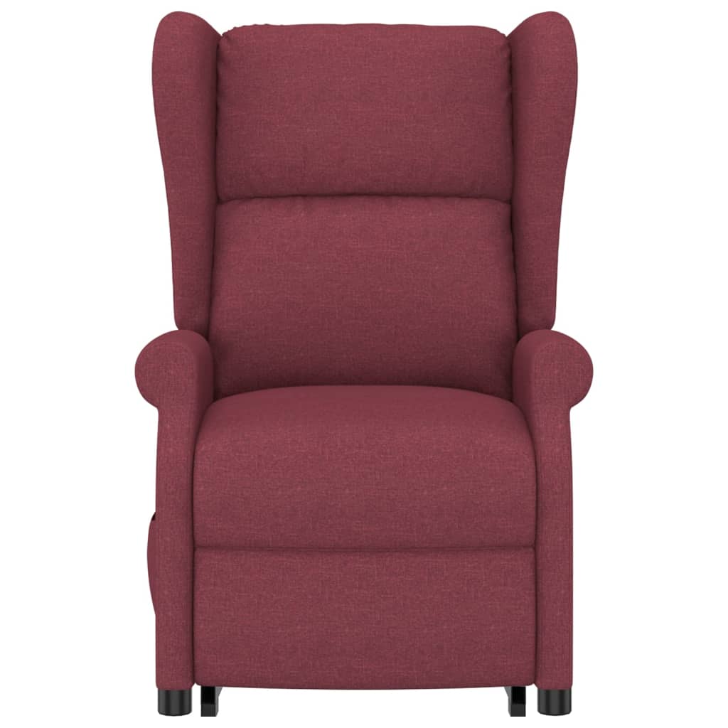 Poltrona elevatória tecido vermelho tinto
