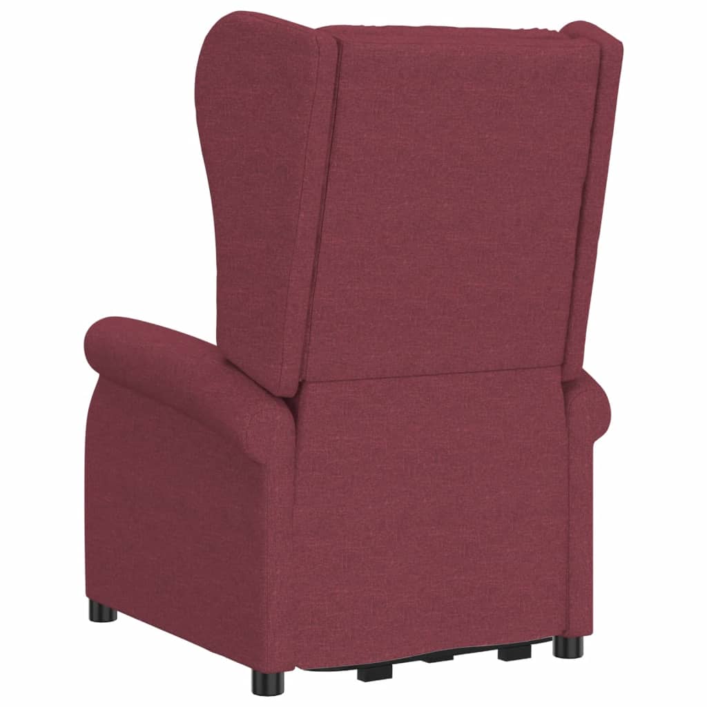 Poltrona elevatória tecido vermelho tinto