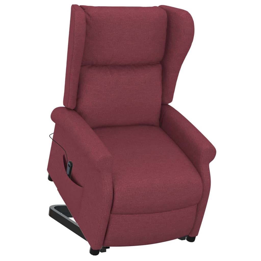 Poltrona elevatória tecido vermelho tinto
