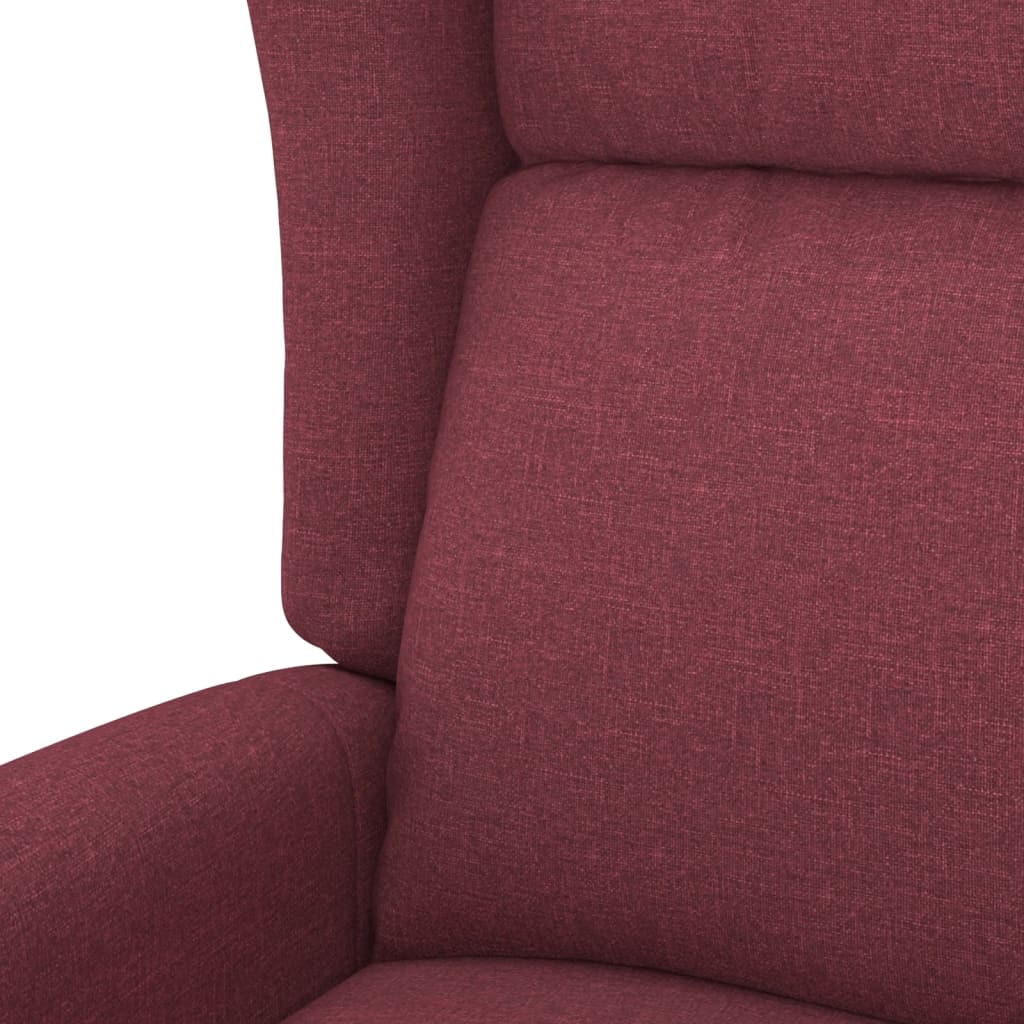 Poltrona elevatória tecido vermelho tinto