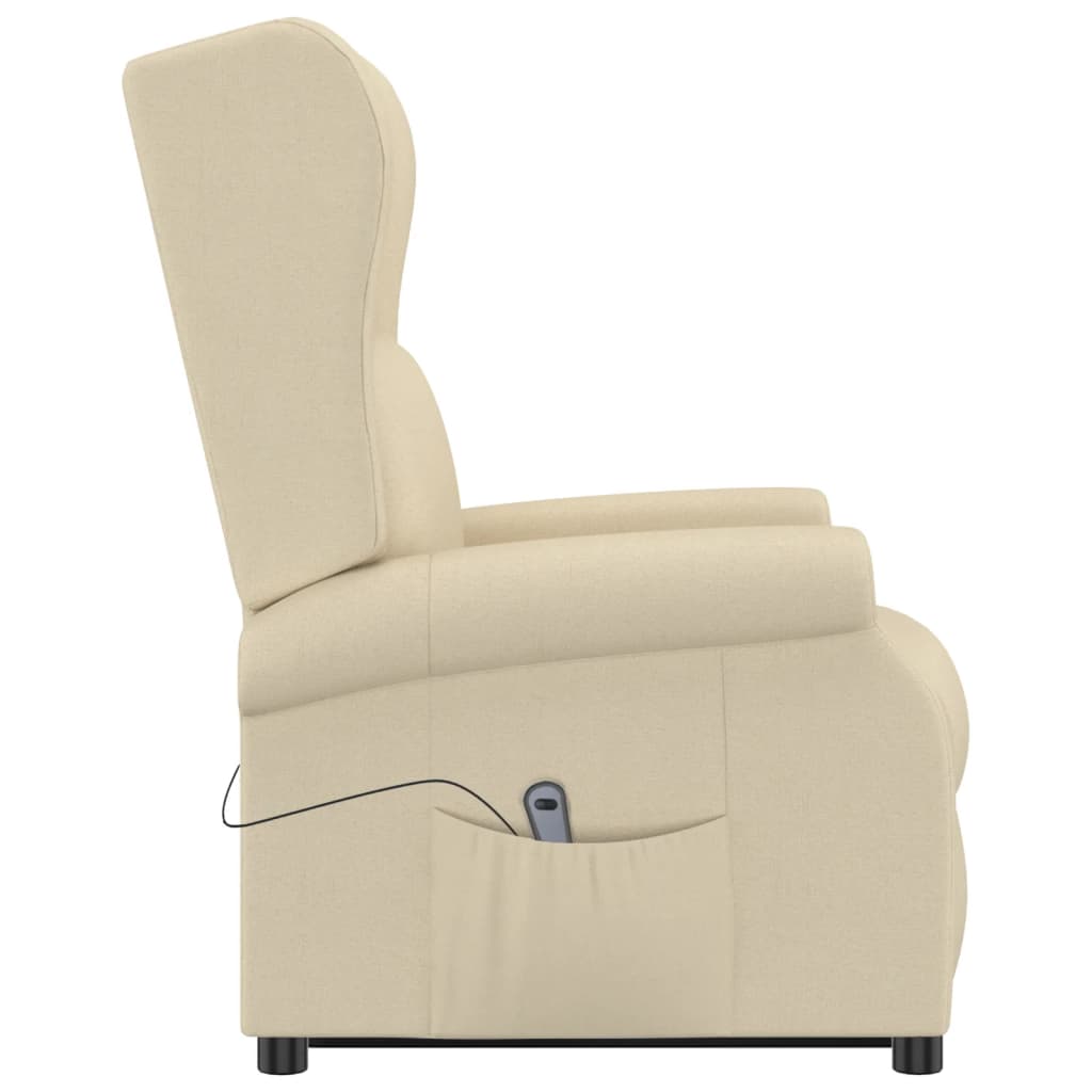 Poltrona elevatória tecido cor creme