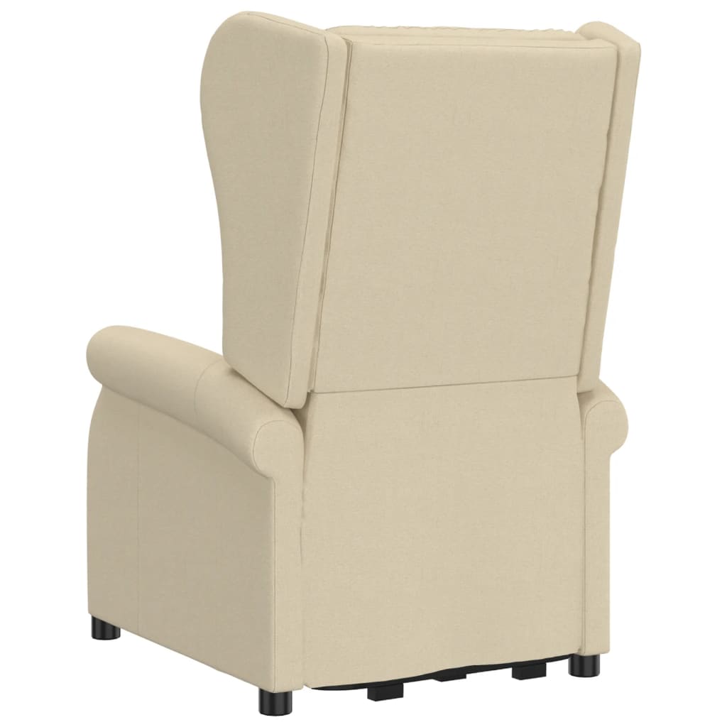 Poltrona elevatória tecido cor creme