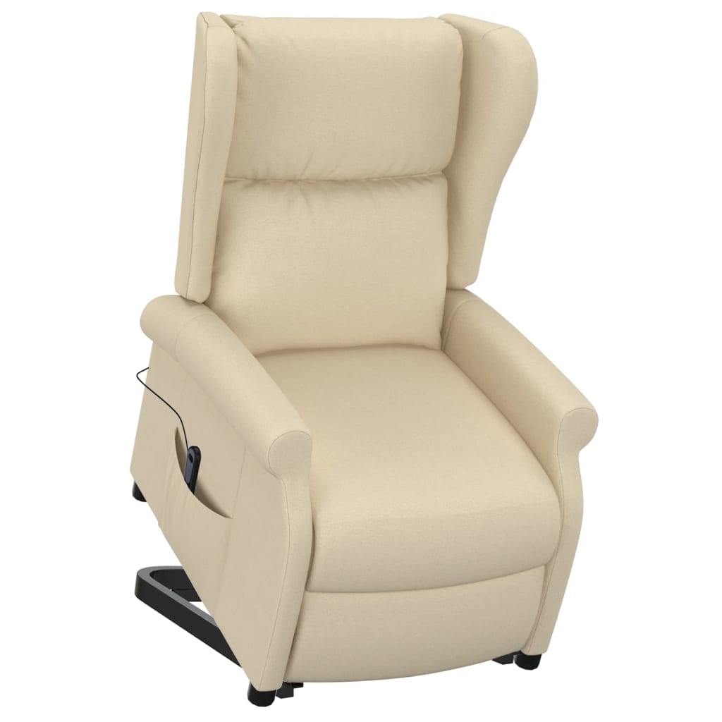Poltrona elevatória tecido cor creme
