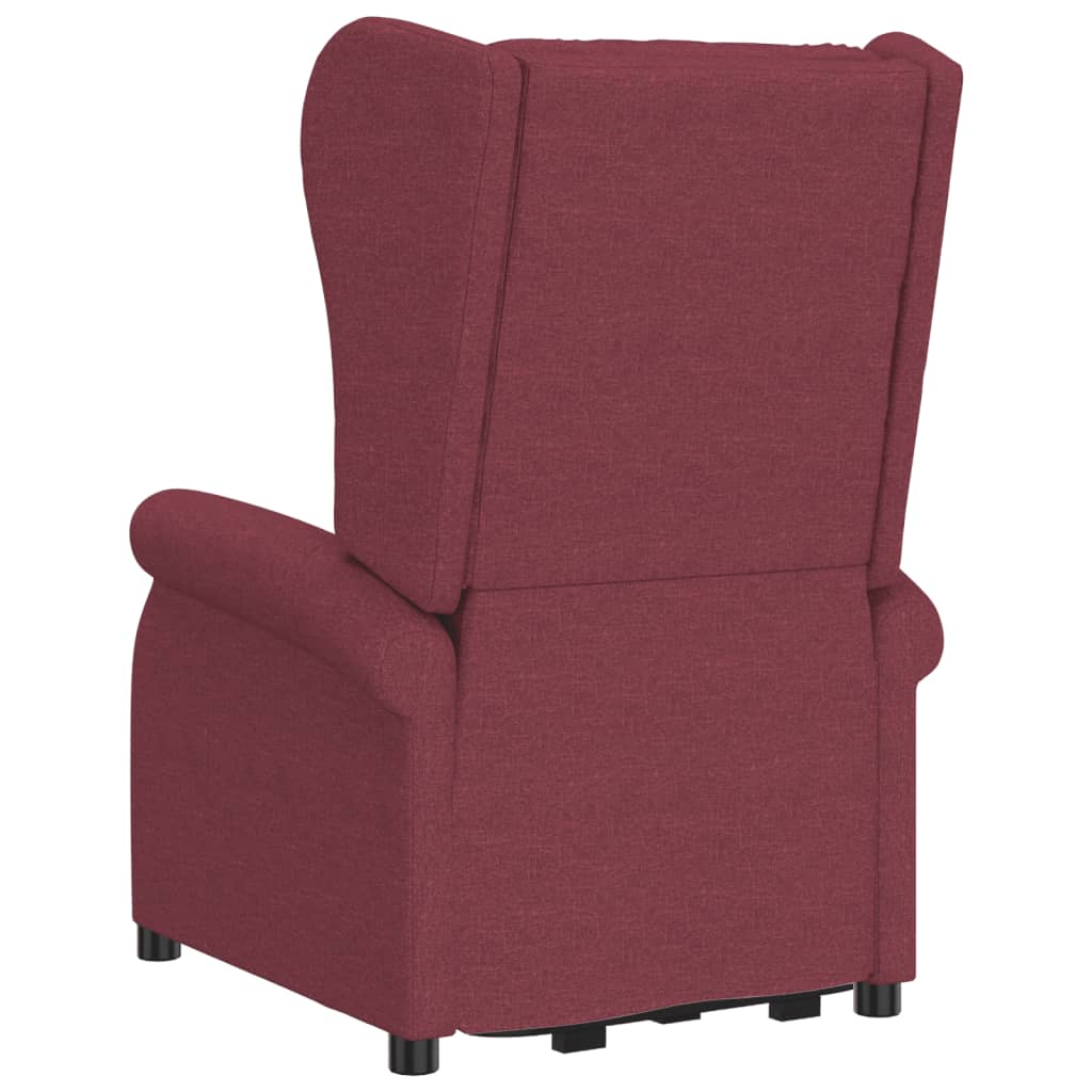 Poltrona elevatória de massagens tecido vermelho tinto