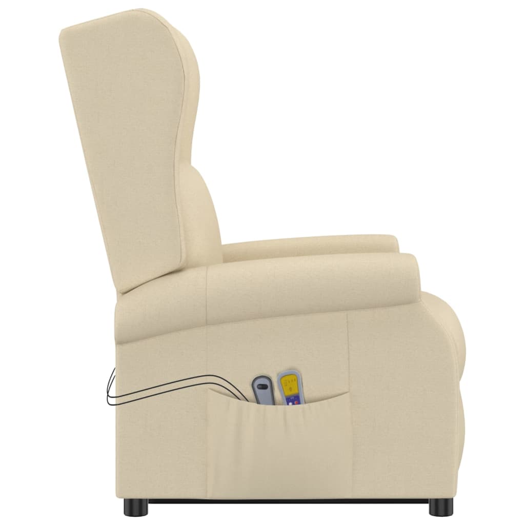 Poltrona de massagens tecido cor creme