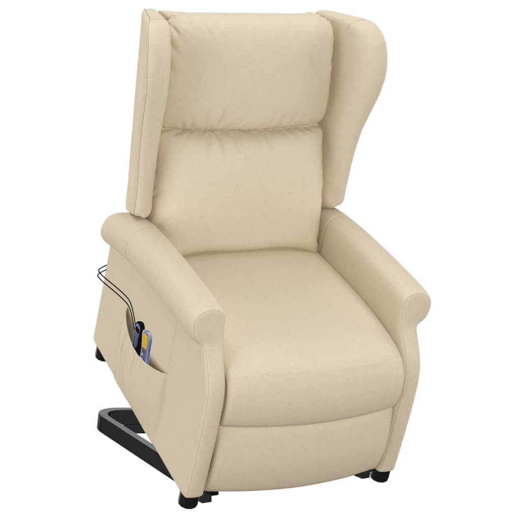 Poltrona de massagens tecido cor creme