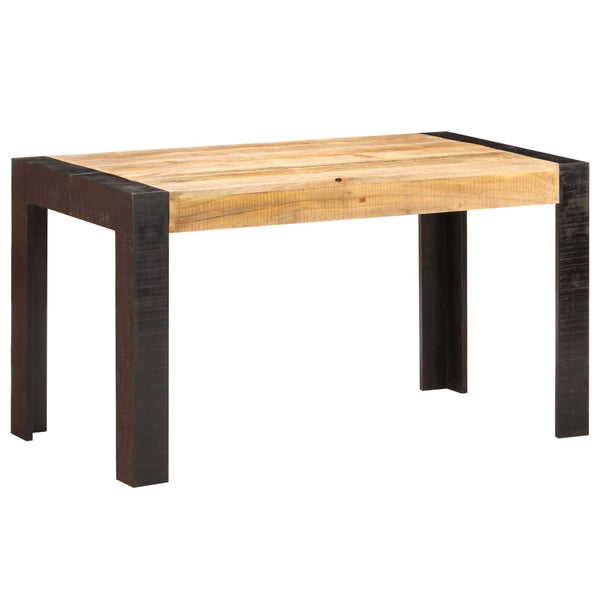 Mesa de jantar 140x70x76 cm madeira de mangueira áspera maciça
