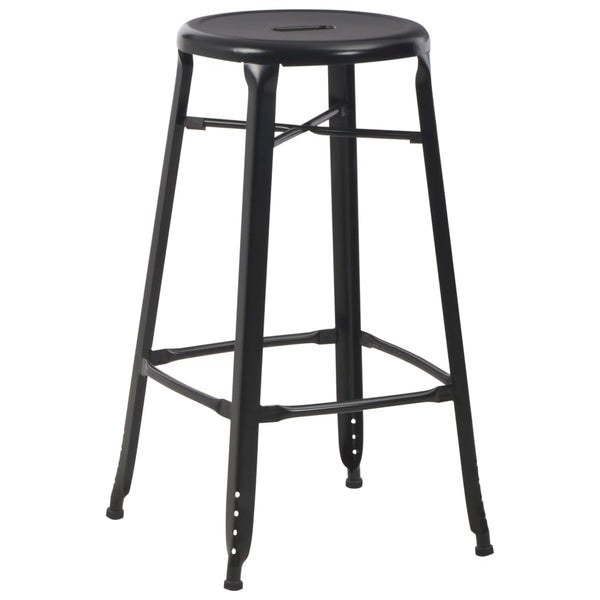 Bancos de bar 4 pcs aço preto
