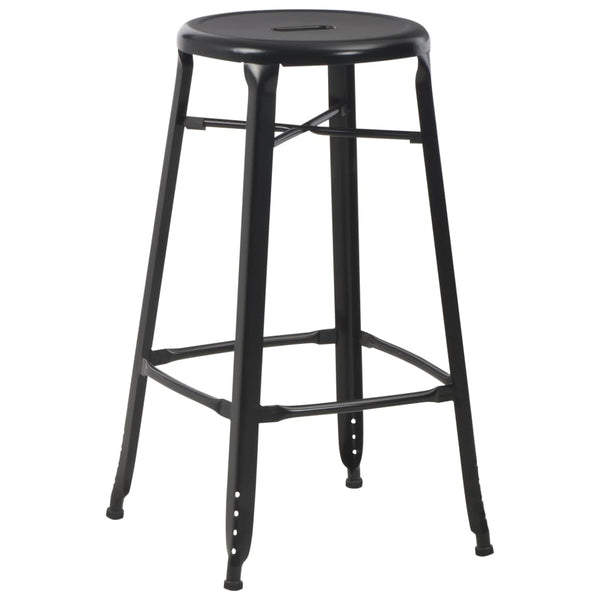 Bancos de bar 6 pcs aço preto