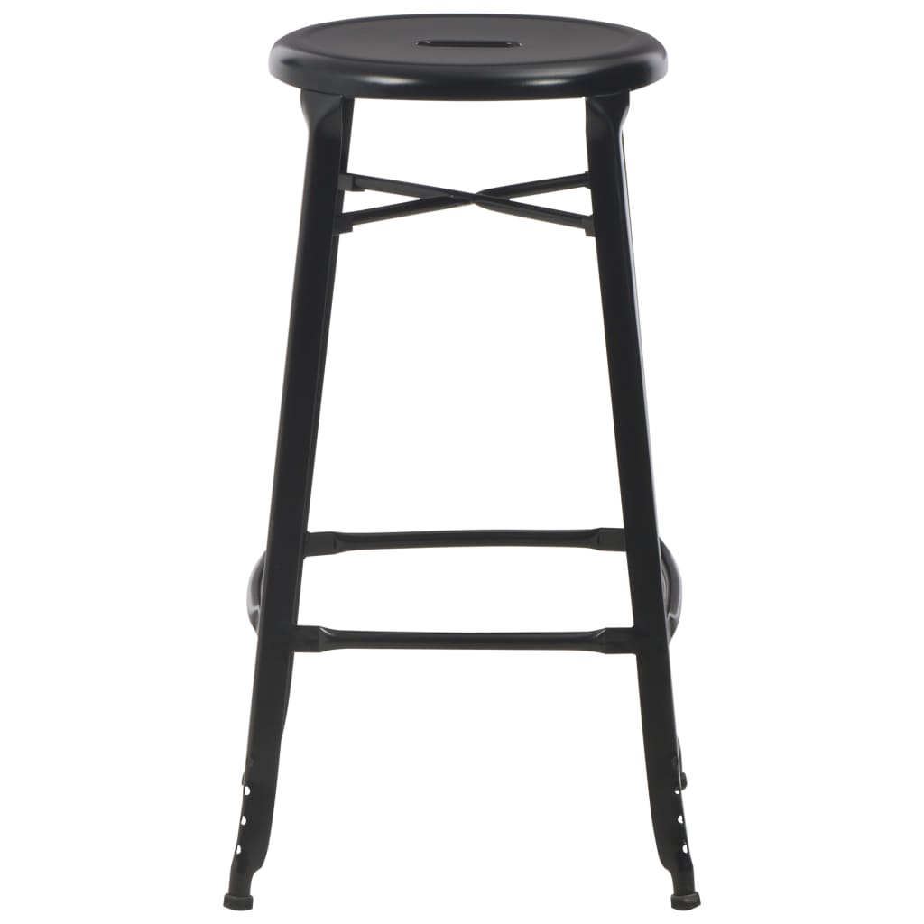 Bancos de bar 6 pcs aço preto