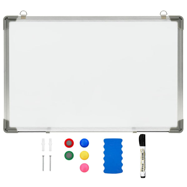 Quadro de escrita magnético 60x40 cm aço branco