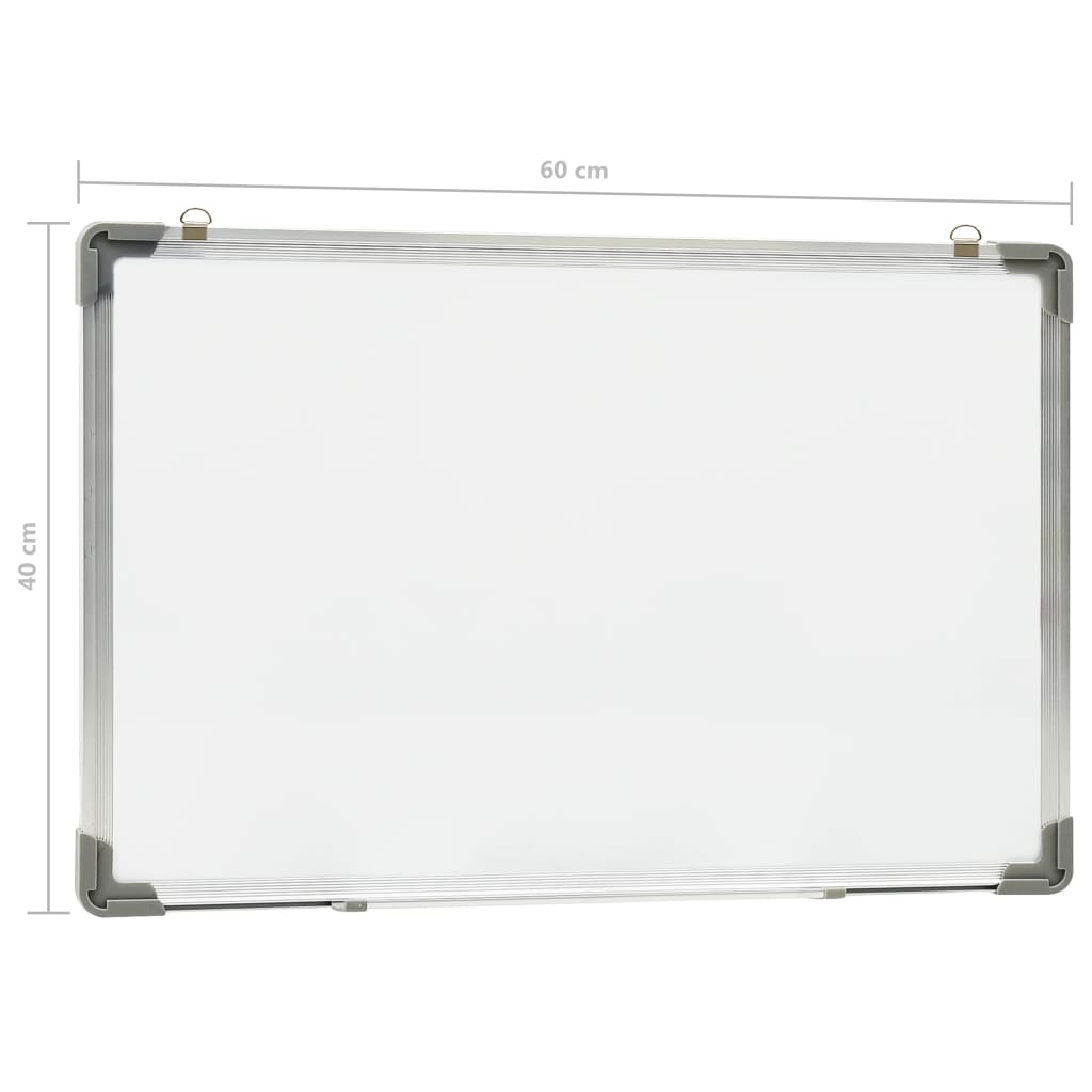 Quadro de escrita magnético 60x40 cm aço branco