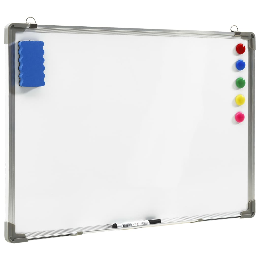 Quadro de escrita magnético 70x50 cm aço branco