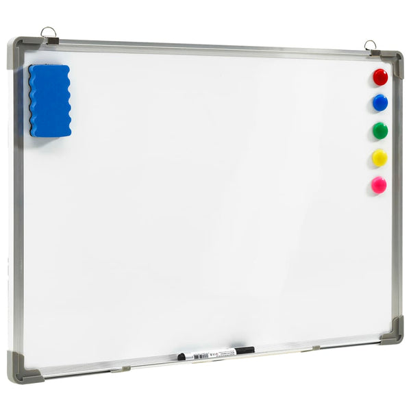 Quadro de escrita magnético 70x50 cm aço branco