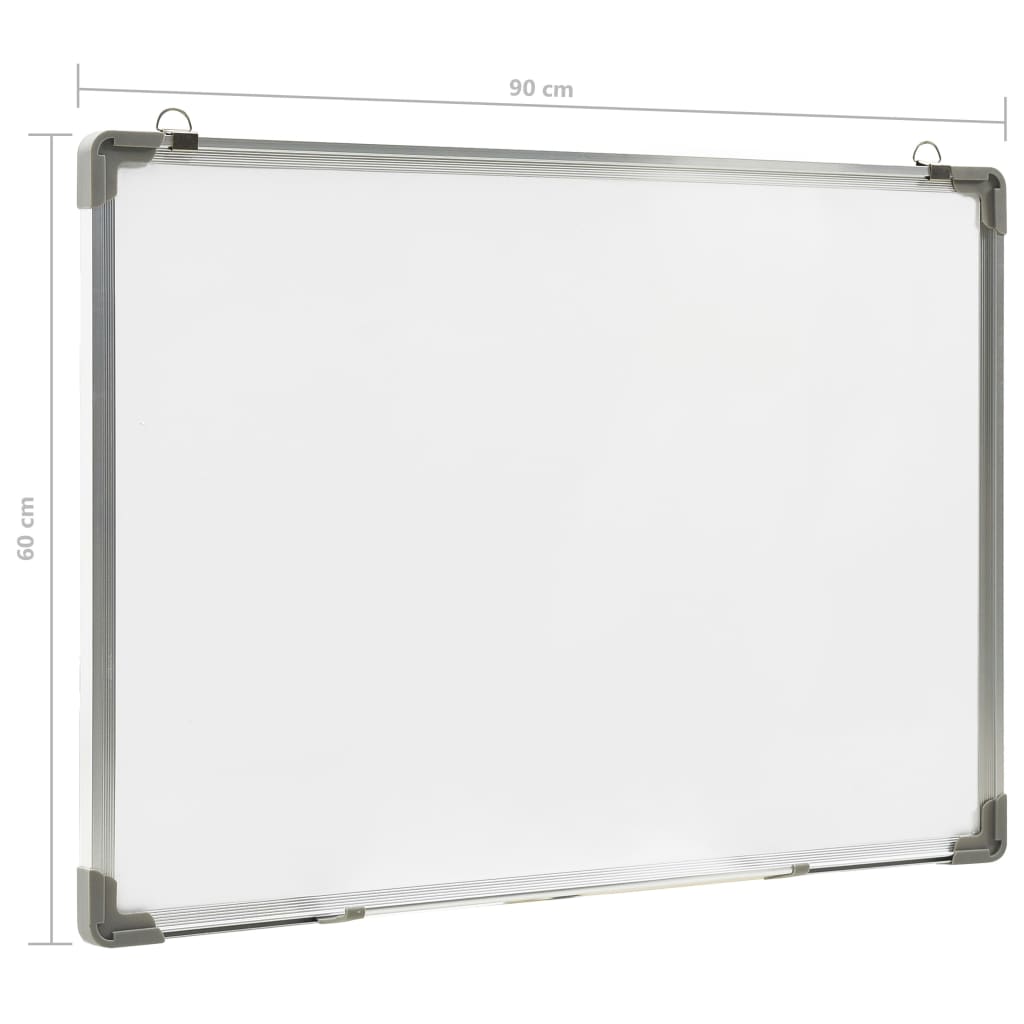 Quadro de escrita magnético 90x60 cm aço branco