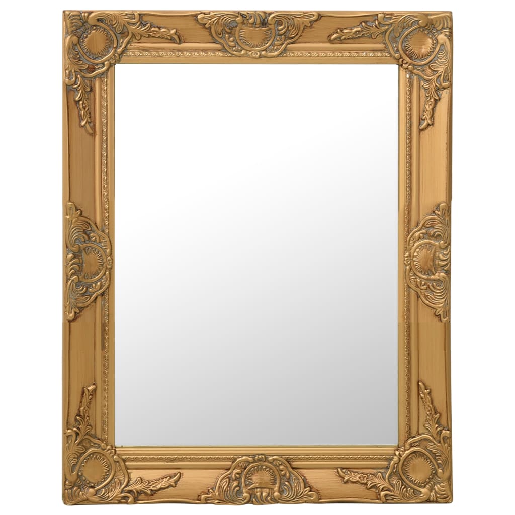 Espelho de parede estilo barroco 50x60 cm dourado