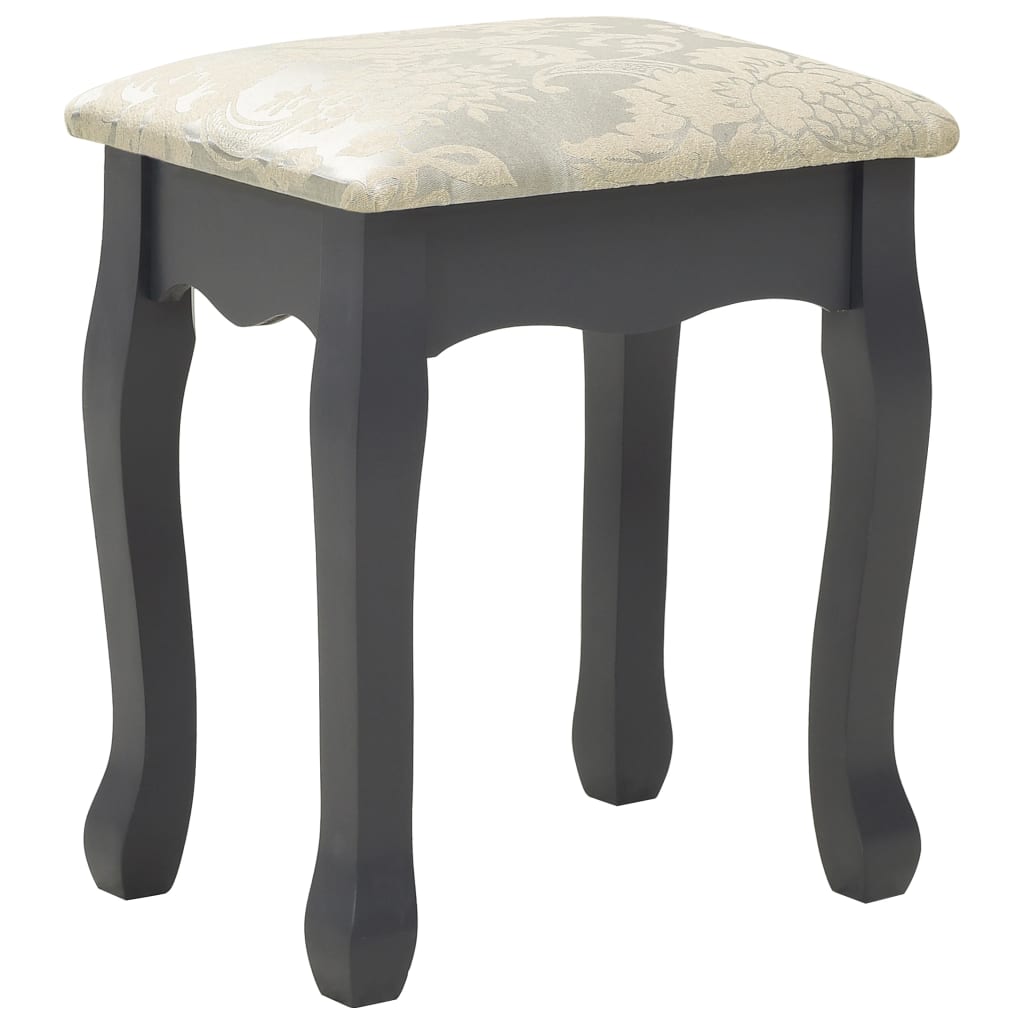 Conj. toucador com banco 75x69x140 cm madeira paulownia cinza