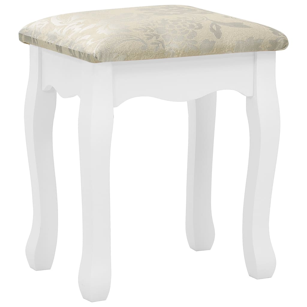 Conj. toucador c/ banco 100x40x146cm madeira paulownia branco