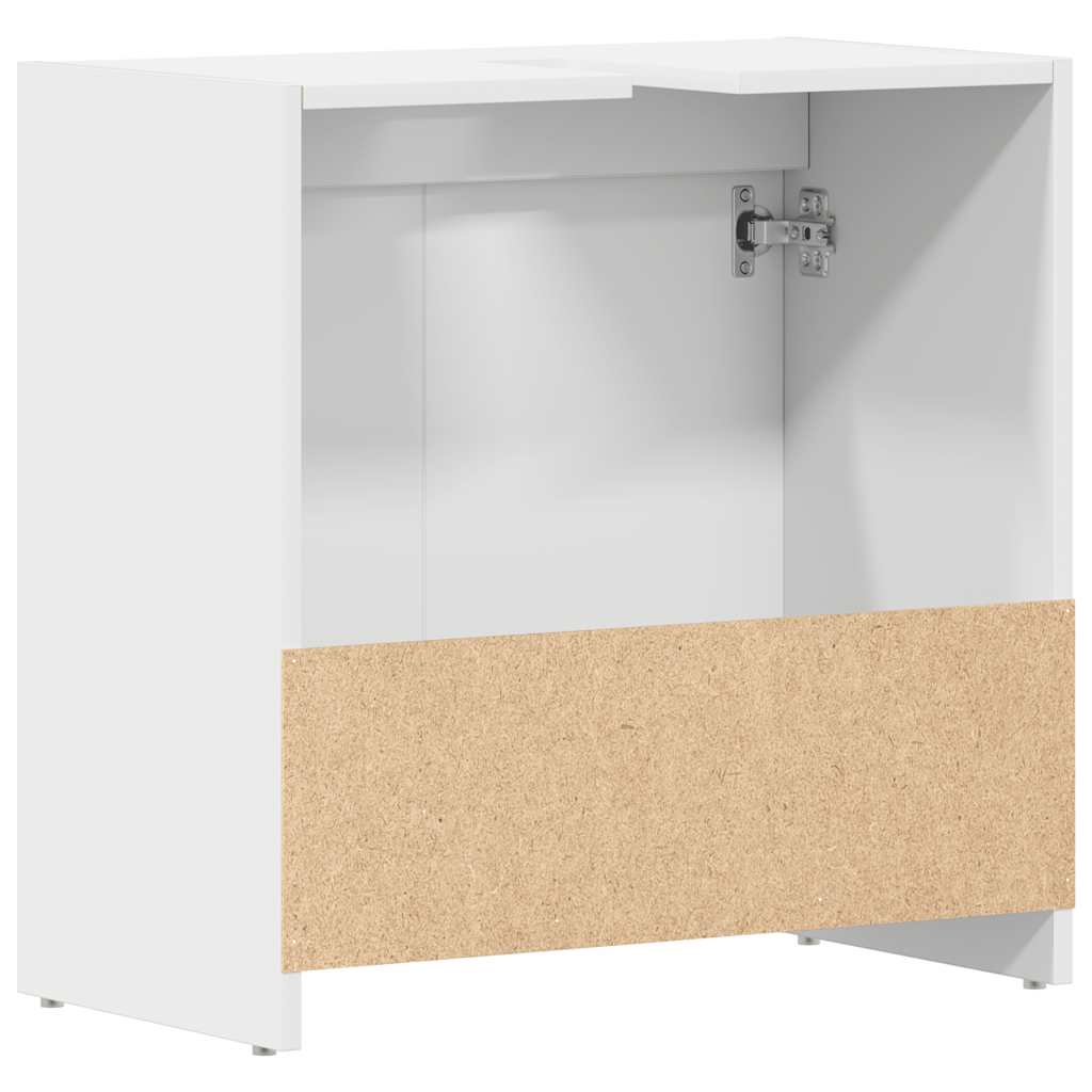 Armário de casa de banho 60x33x61 cm contraplacado branco