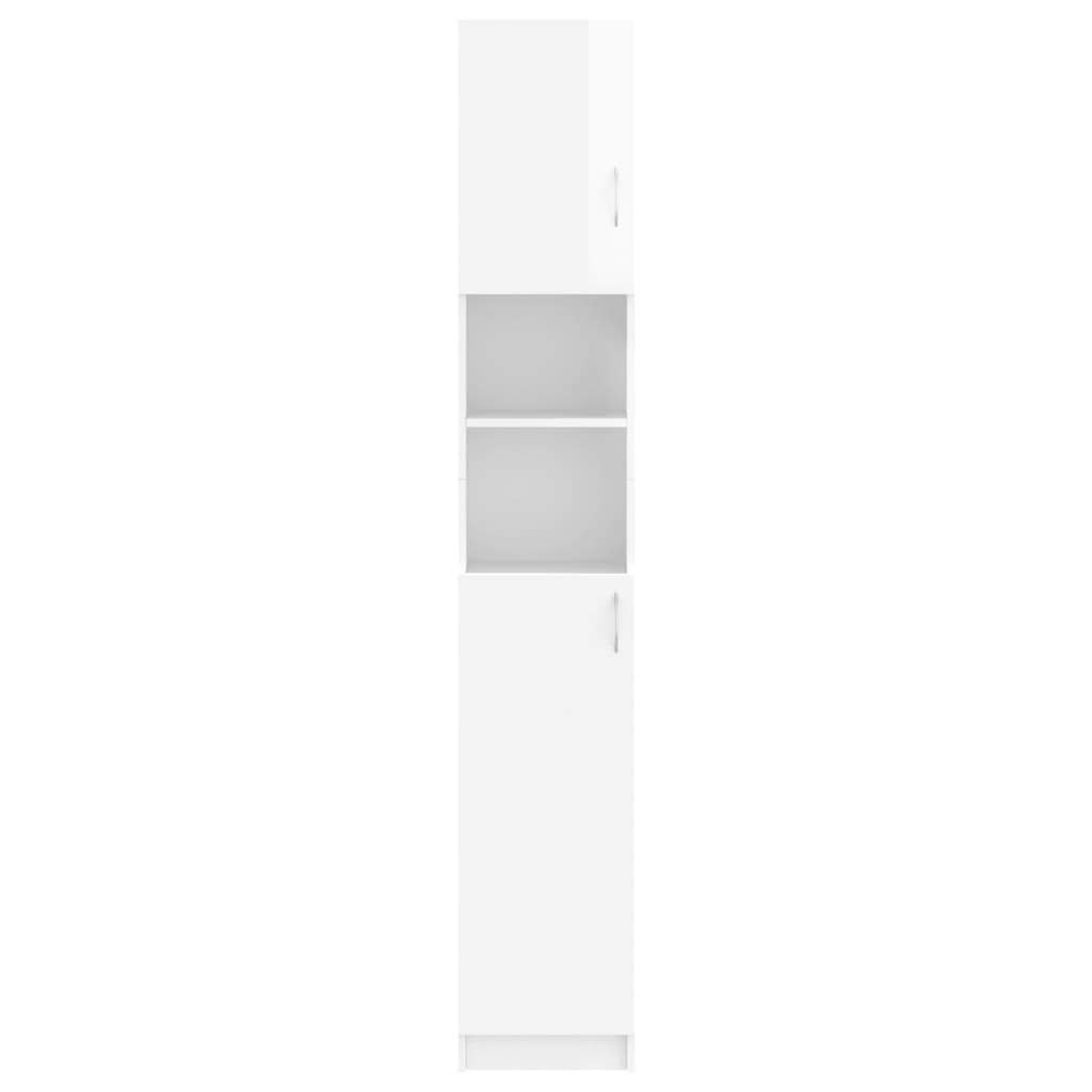 Armário casa banho derivados de madeira branco brilhante