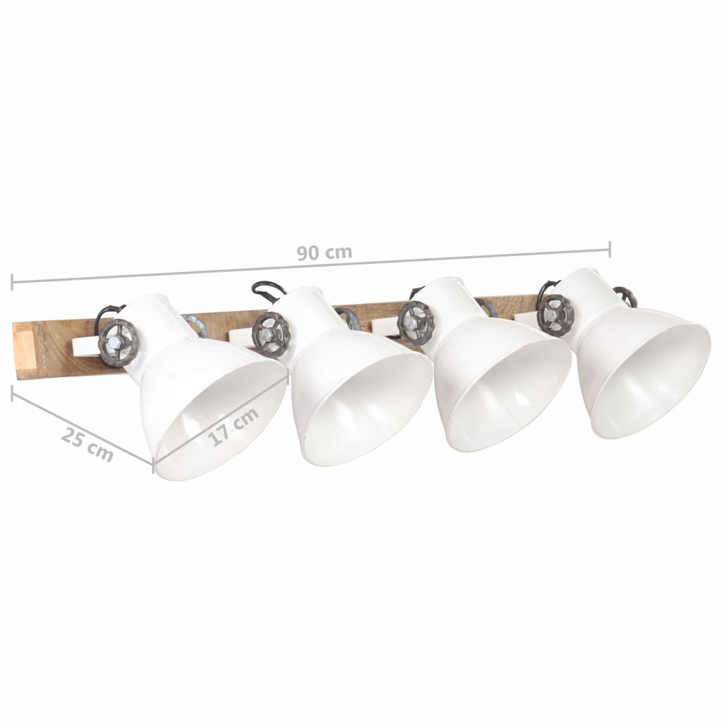 Candeeiro de parede industrial 90x25 cm E27 branco