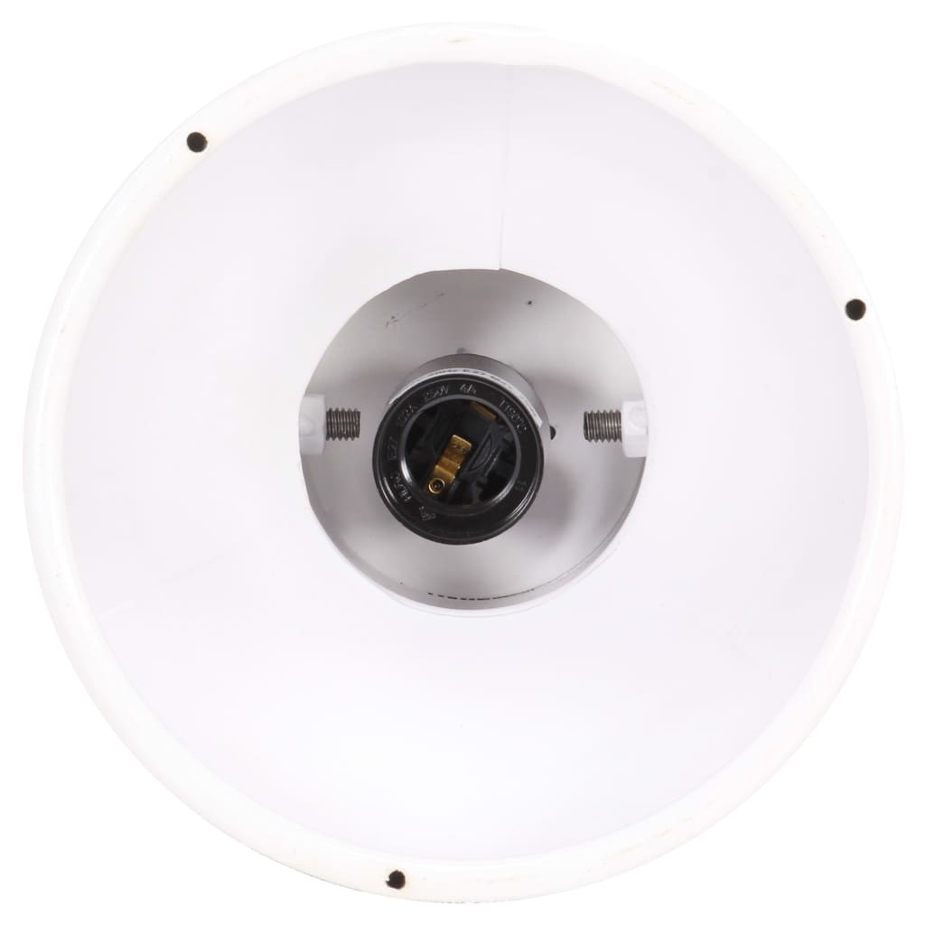 Candeeiro de teto industrial E27 madeira de mangueira branco