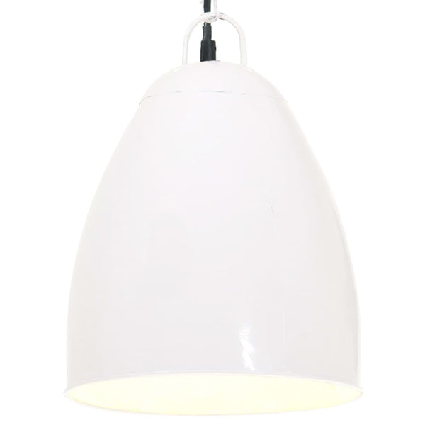 Candeeiro teto industrial redondo 25 W 32 cm E27 branco