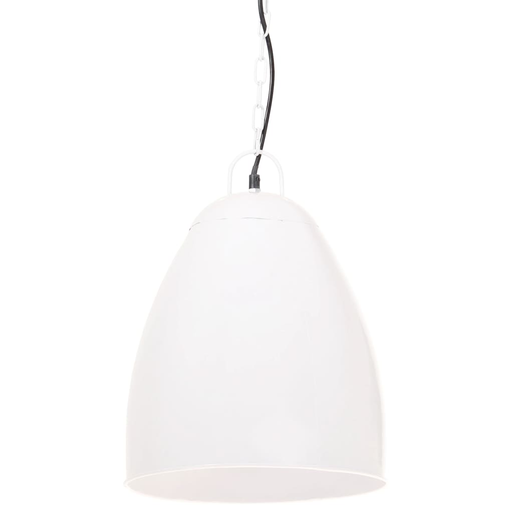 Candeeiro teto industrial redondo 25 W 32 cm E27 branco