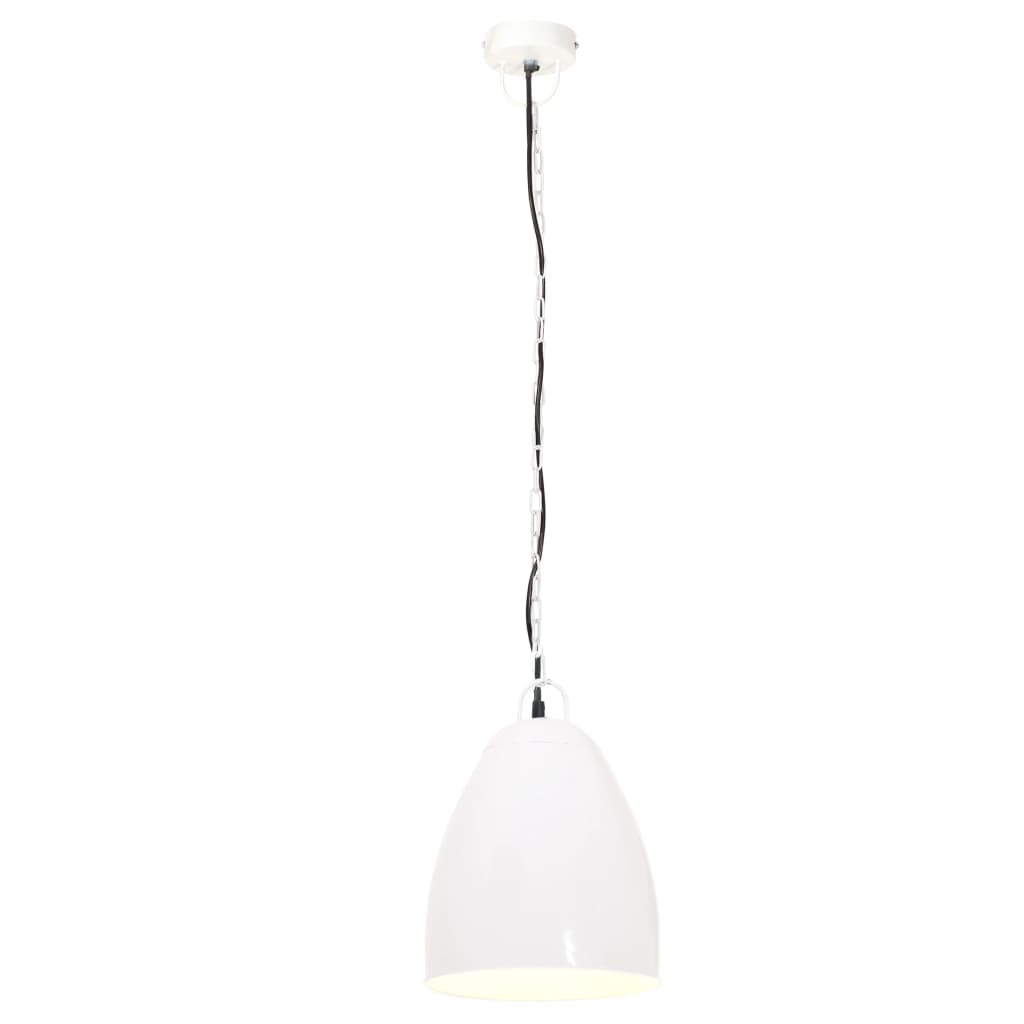 Candeeiro teto industrial redondo 25 W 32 cm E27 branco