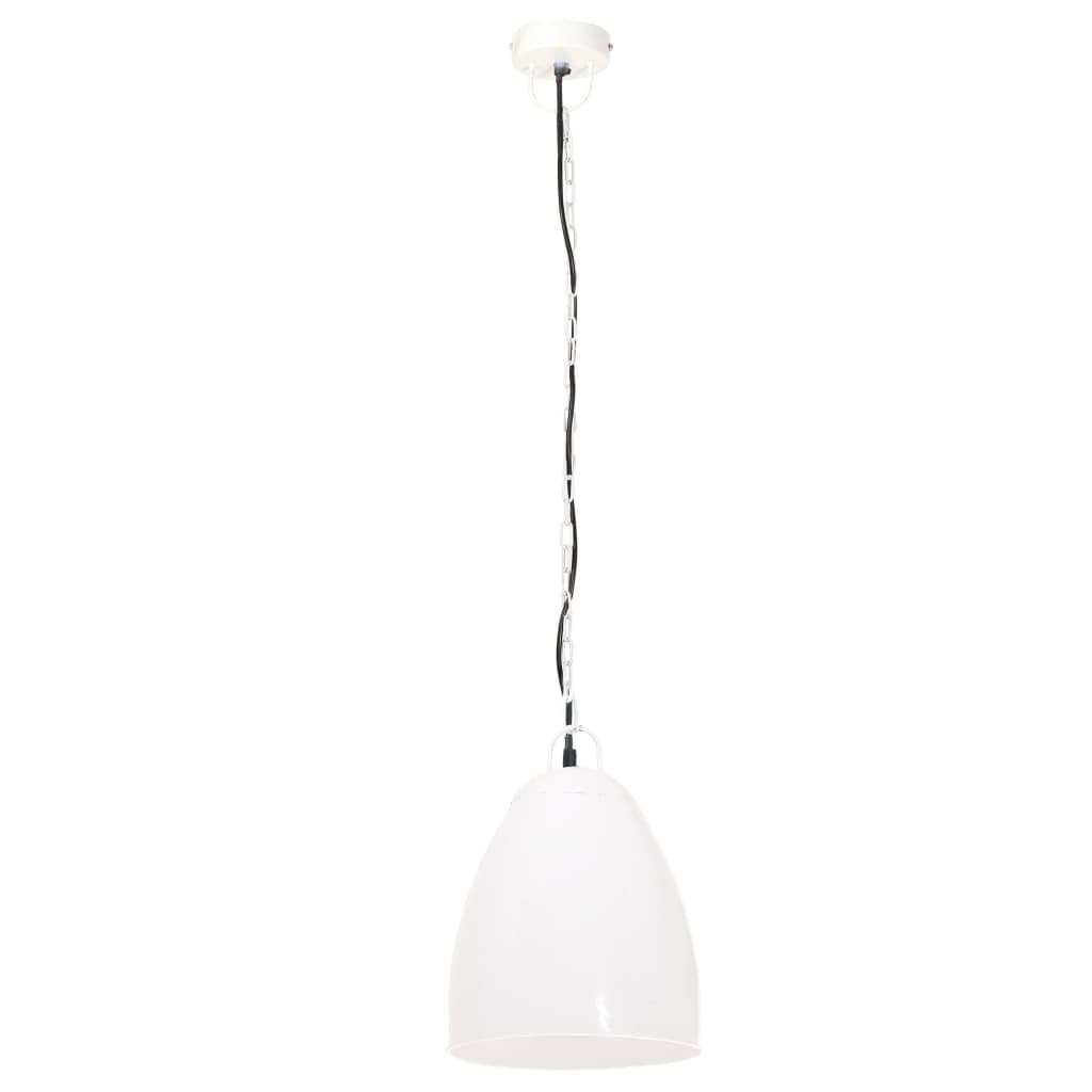 Candeeiro teto industrial redondo 25 W 32 cm E27 branco