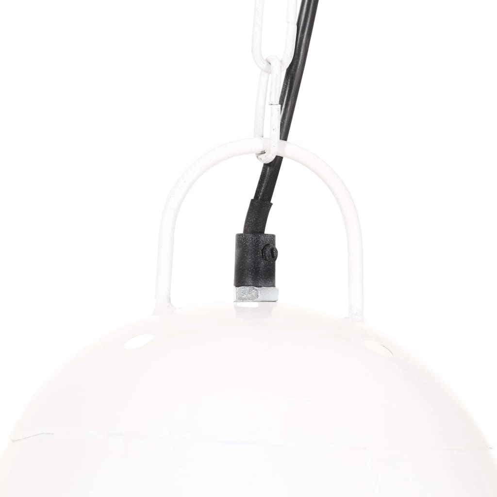 Candeeiro teto industrial redondo 25 W 32 cm E27 branco