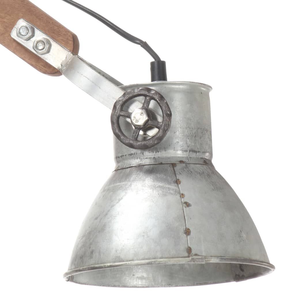 Candeeiro de parede redondo estilo industrial E27 prateado