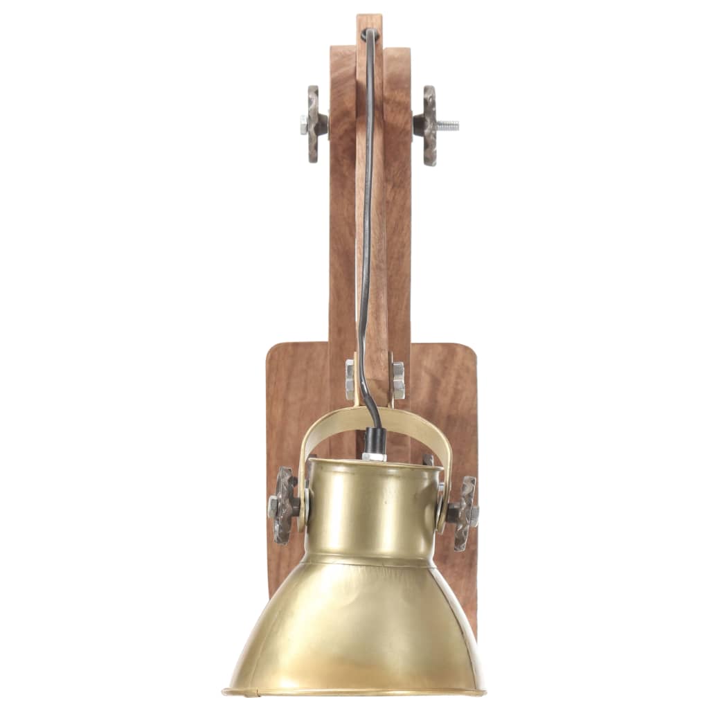 Candeeiro de parede redondo estilo industrial E27 bronze