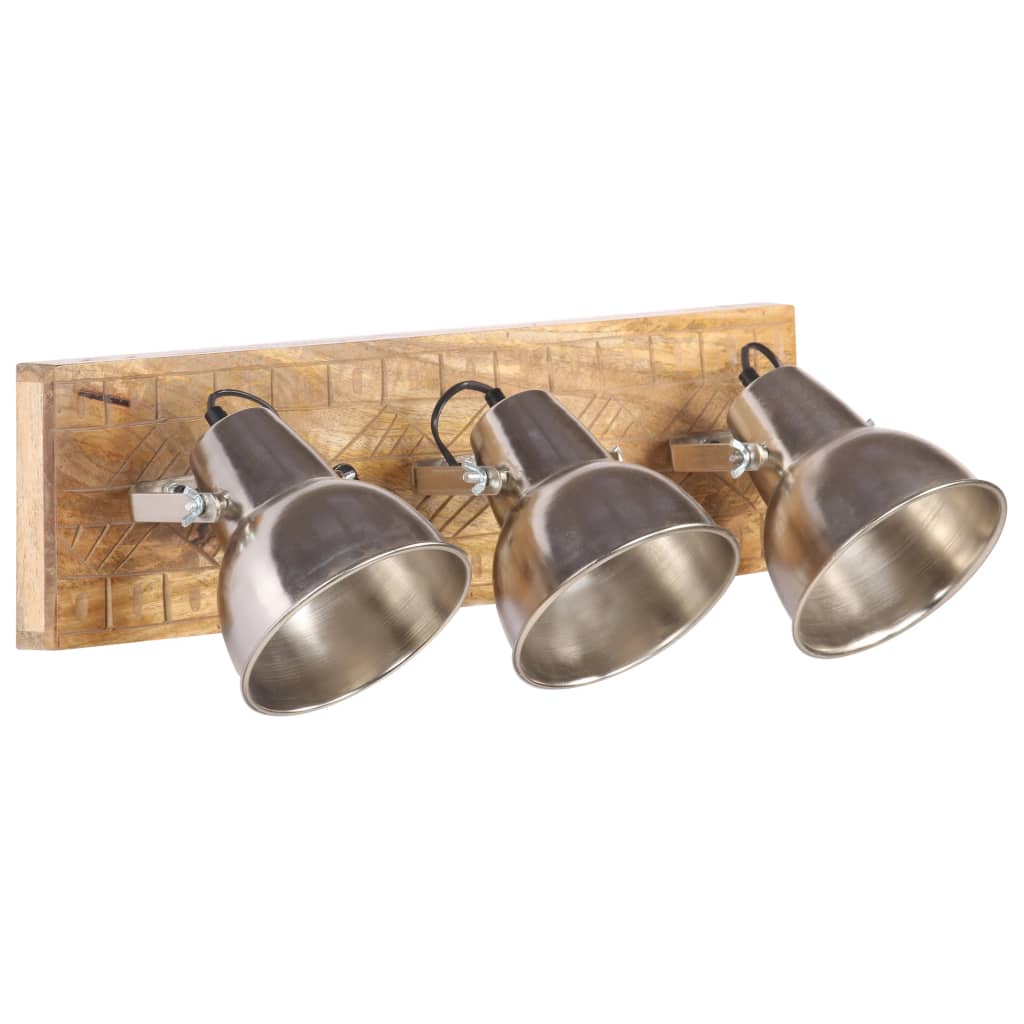 Candeeiro de parede industrial 70x23 cm E27 mangueira prateado