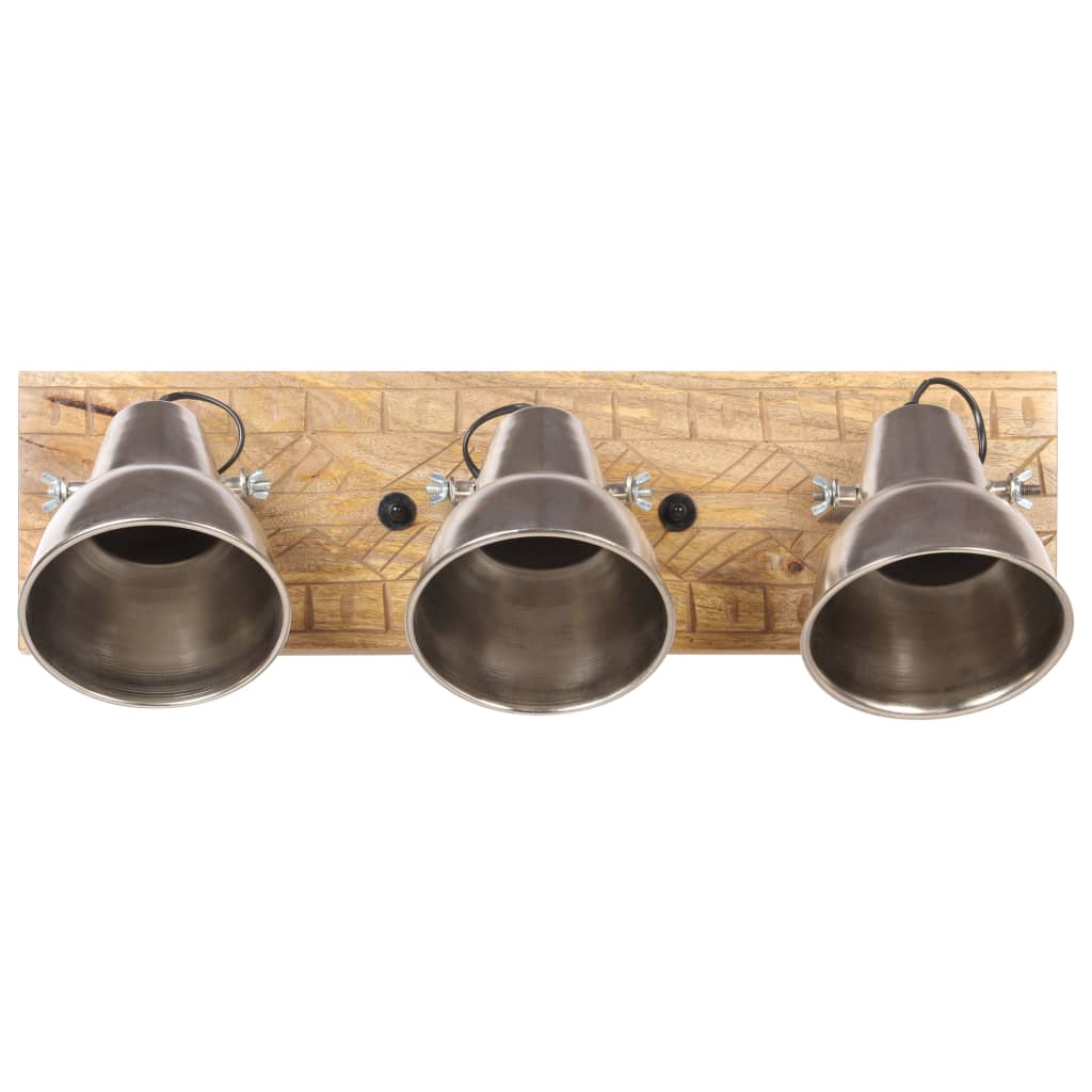 Candeeiro de parede industrial 70x23 cm E27 mangueira prateado