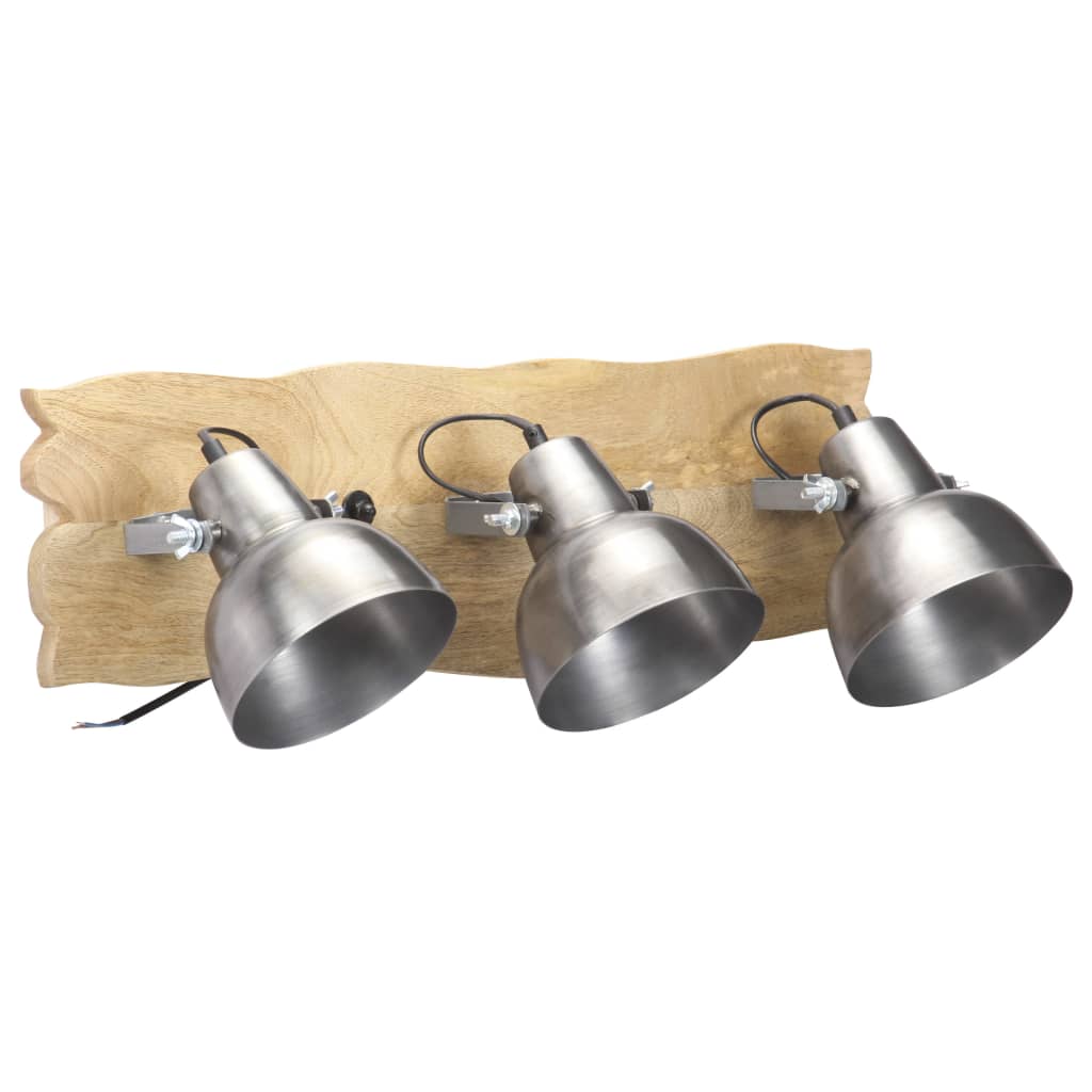 Candeeiro de parede industrial 68x23 cm E27 mangueira prateado