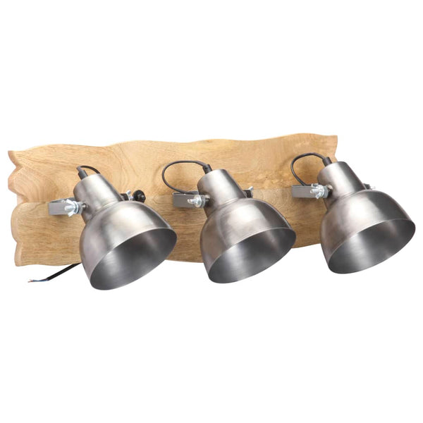 Candeeiro de parede industrial 68x23 cm E27 mangueira prateado
