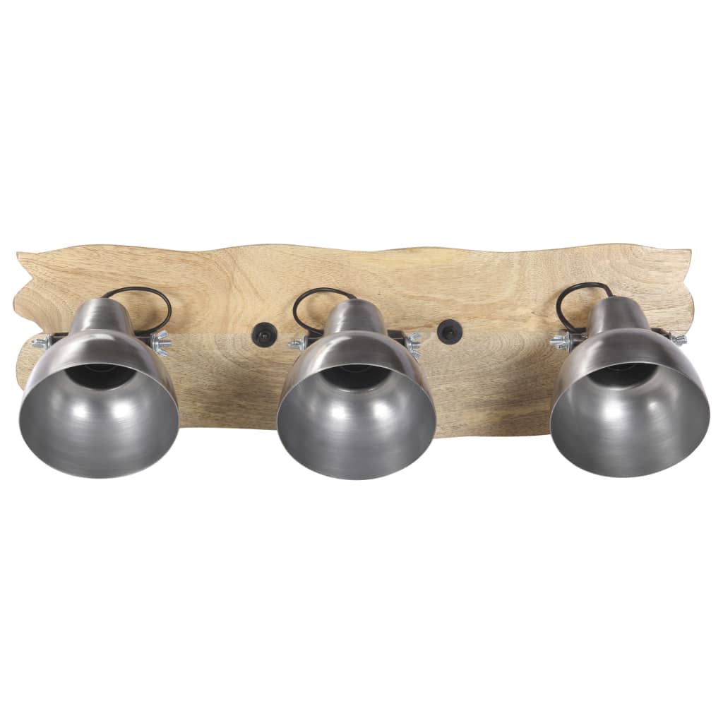 Candeeiro de parede industrial 68x23 cm E27 mangueira prateado