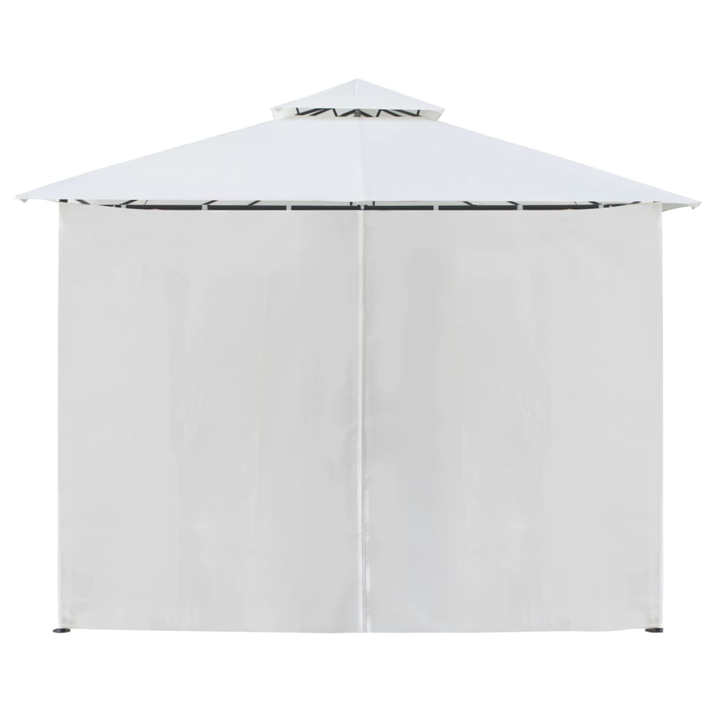 Gazebo com cortinas 600x298x270 cm 180g/m² branco