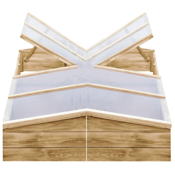 Estufas 2 pcs 200x50x35 cm madeira de pinho impregnada