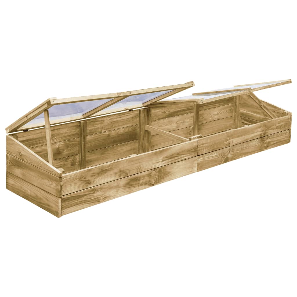 Estufas 2 pcs 200x50x35 cm madeira de pinho impregnada