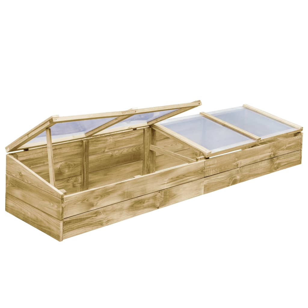 Estufas 2 pcs 200x50x35 cm madeira de pinho impregnada