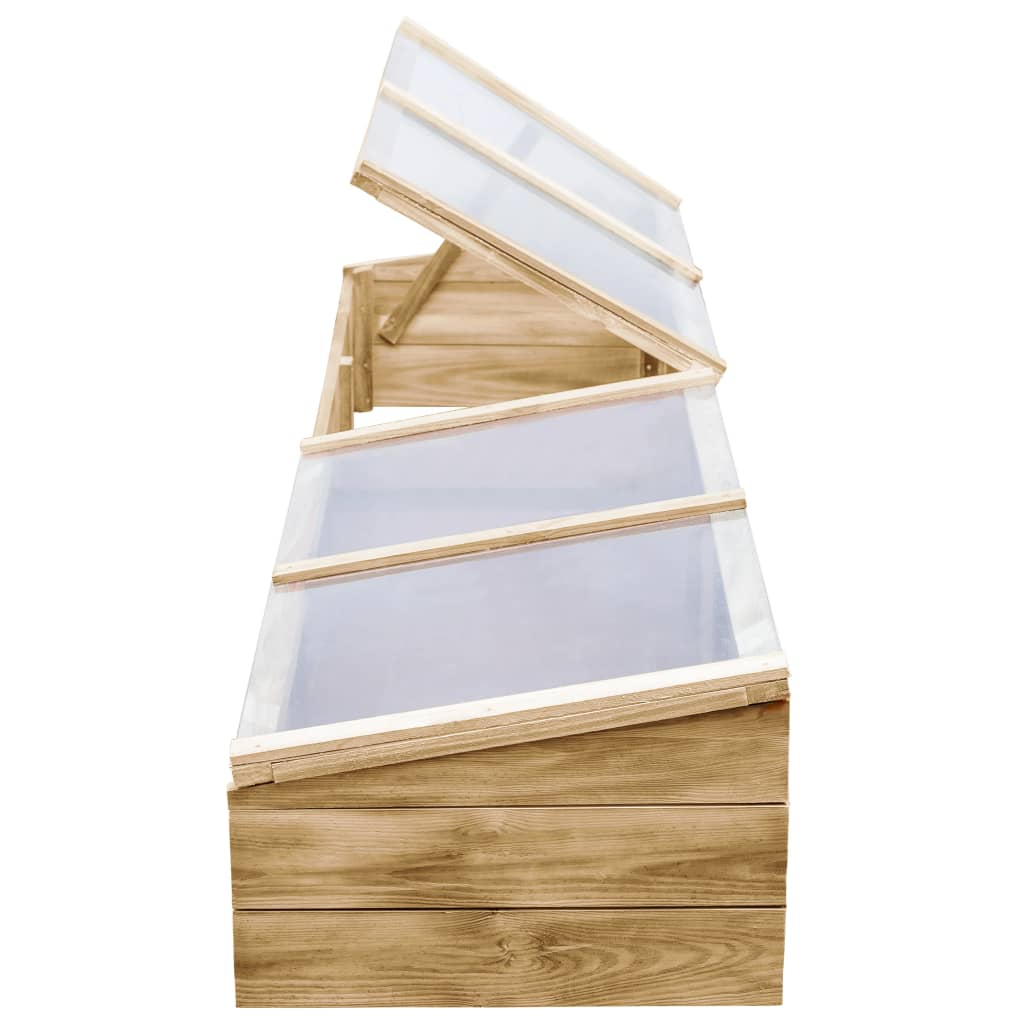 Estufas 2 pcs 200x50x35 cm madeira de pinho impregnada