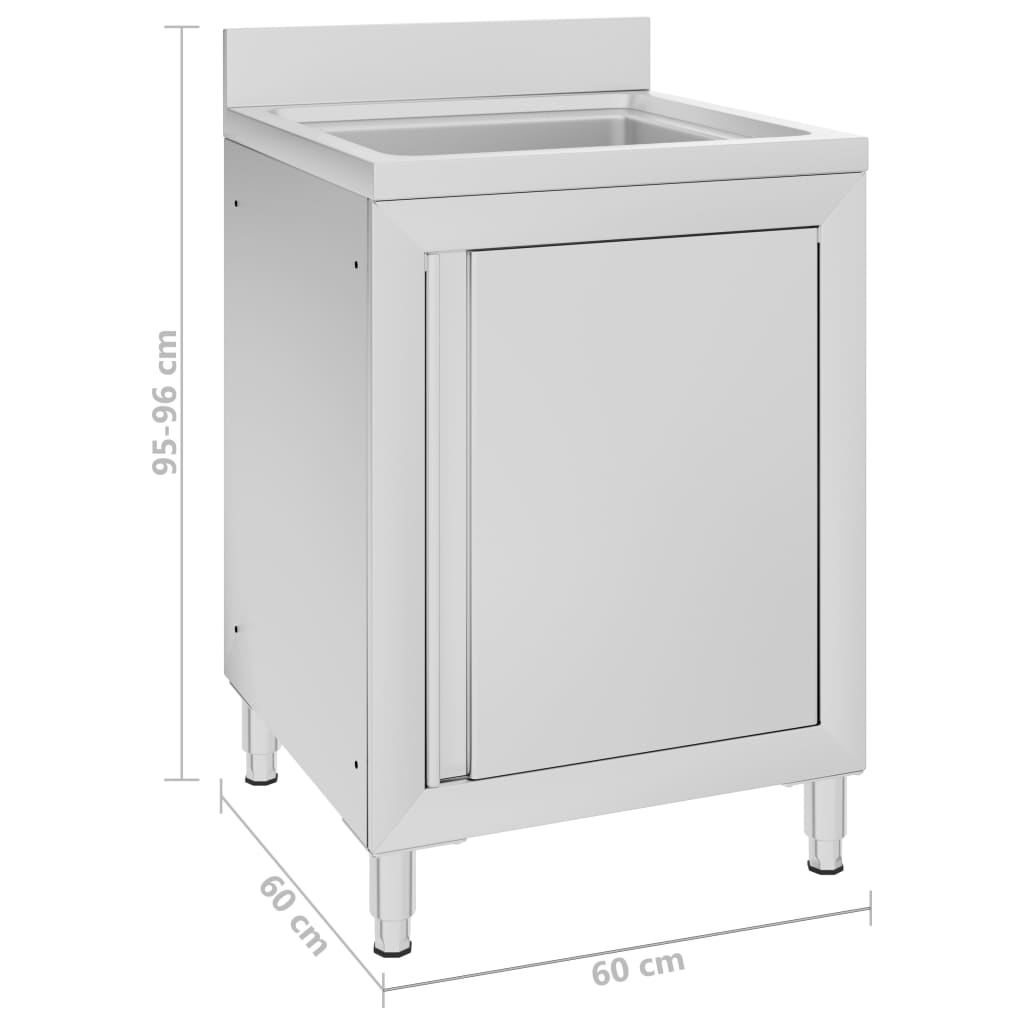 Armário p/ lava-louça cozinha comercial 60x60x96cm aço inoxid.