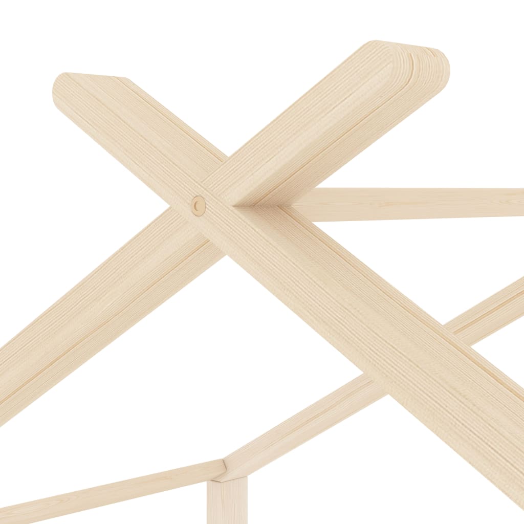 Estrutura de cama infantil 70x140 cm madeira de pinho maciça