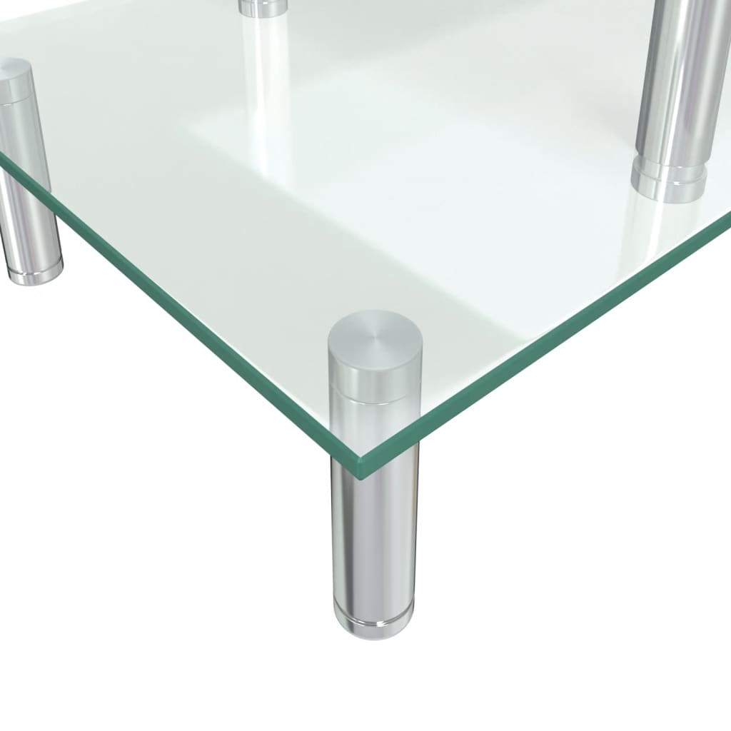 Suporte de monitor de 2 níveis vidro transparente