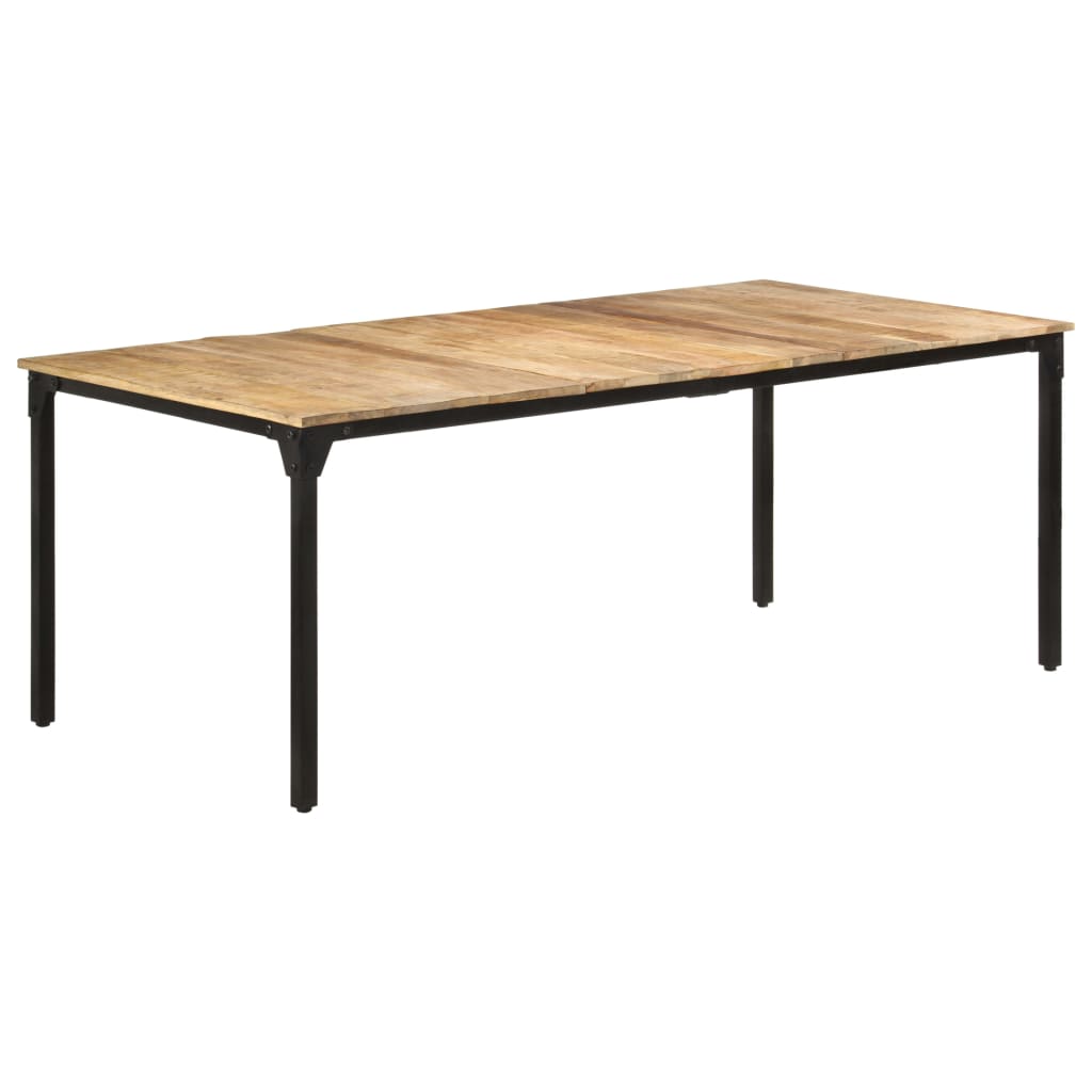 Mesa de jantar 200x100x76 cm madeira de mangueira áspera