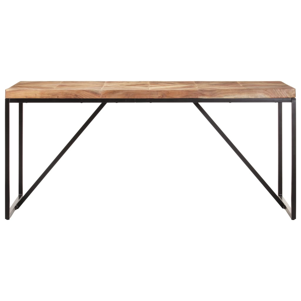 Mesa de jantar 160x70x76 cm madeira acácia maciça e mangueira