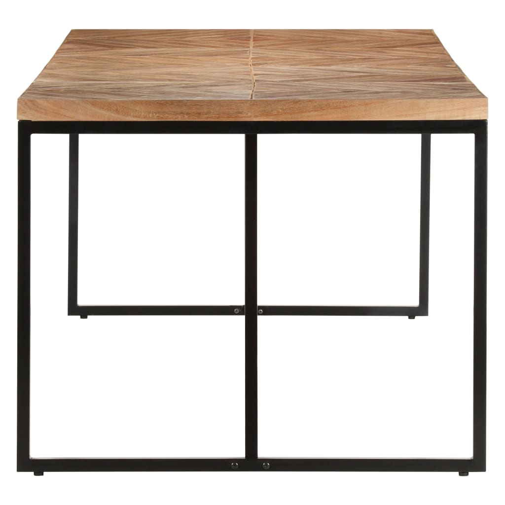 Mesa de jantar 200x90x76 cm madeira acácia maciça e mangueira
